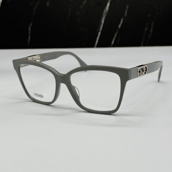 NEW FE50025I 020 FENDI EYEGLASSES SHINY GREY UNISEX EYEWEAR FENDI - Picture 2 of 10